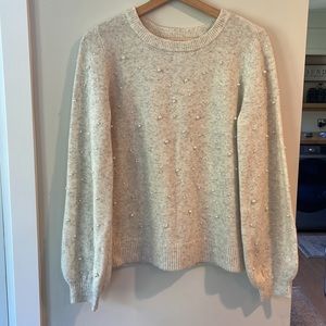 Pearl studded sweater
